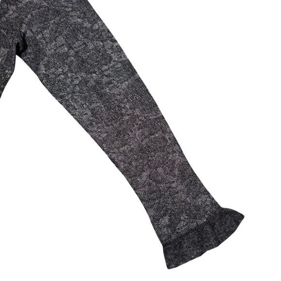 by Anthropologie Hanna Lace Mock Neck Sweater Merino Wool Blend Black Medium - Picture 6 of 9